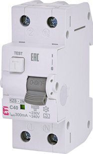 Диф. автоматичний вимикач KZS-2M C 40/0,3 тип A (10kA) 2173428 фото