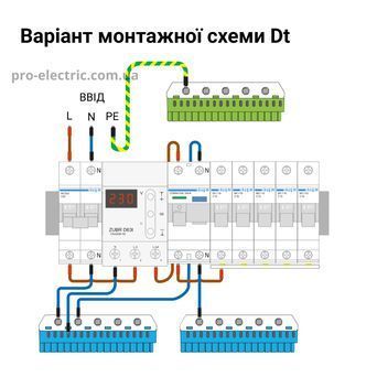 Реле захисту від перенапруги ZUBR D40t (max 50 А), 8 800 ВА з термозахистом базовий функціонал D40t фото
