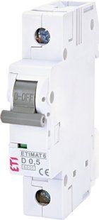 Автоматичний вимикач ETIMAT 6 1p D 0,5A (6kA) 2161501 фото
