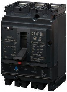 Автоматичний вимикач NBS-TMS 100/3S 40A (50kA, (0.8-1)In/фікс.) 3P 4673023 фото