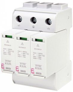 Обмежувач перенапруги (ОПН, ПЗІП) ETITEC M T2 PV 600/20 Y (для сонячних панелей) 2440735 фото