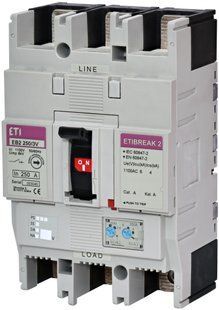 Автоматичний вимикач EB2 250/3V 250A ((0.63-1)In/(6-10)In) 1000V 3P 4671378 фото