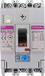 Автоматичний вимикач EB2S 160/3LA 40A (16kA, (0.63-1)In/фікс.) 3P 4671880 фото