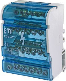 Блок розподільчий EDB-407 4p, 3L+PE/N, 125A (7 виходів) 1102303 фото